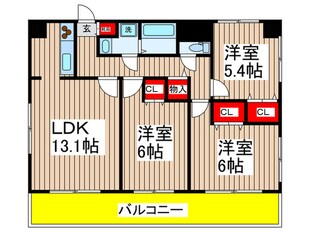 CITY SPIRE平井の物件間取画像